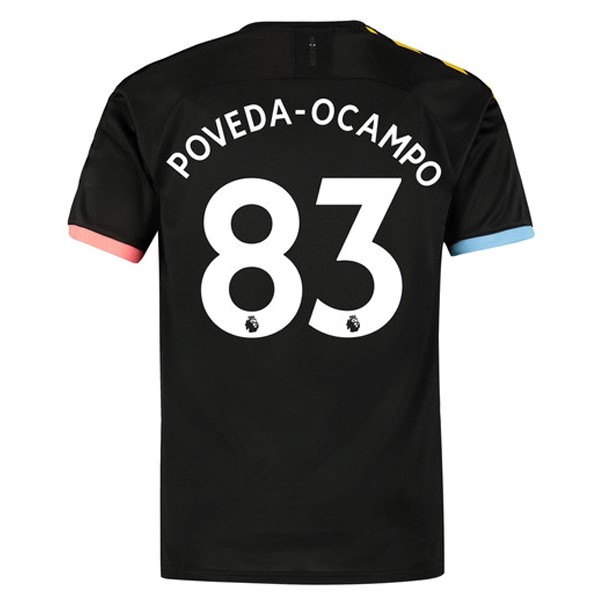 Trikot Manchester City NO.83 Poveda Ocampo Auswarts 2019-20 Schwarz Fussballtrikots Günstig